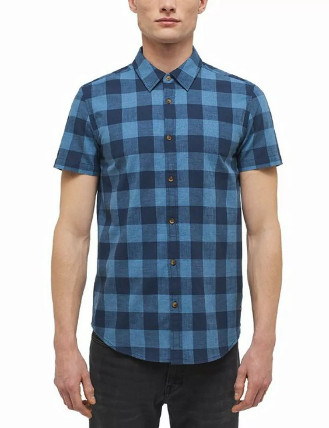 MUSTANG Kurzarmhemd "Style Chris Denim Check" günstig online kaufen