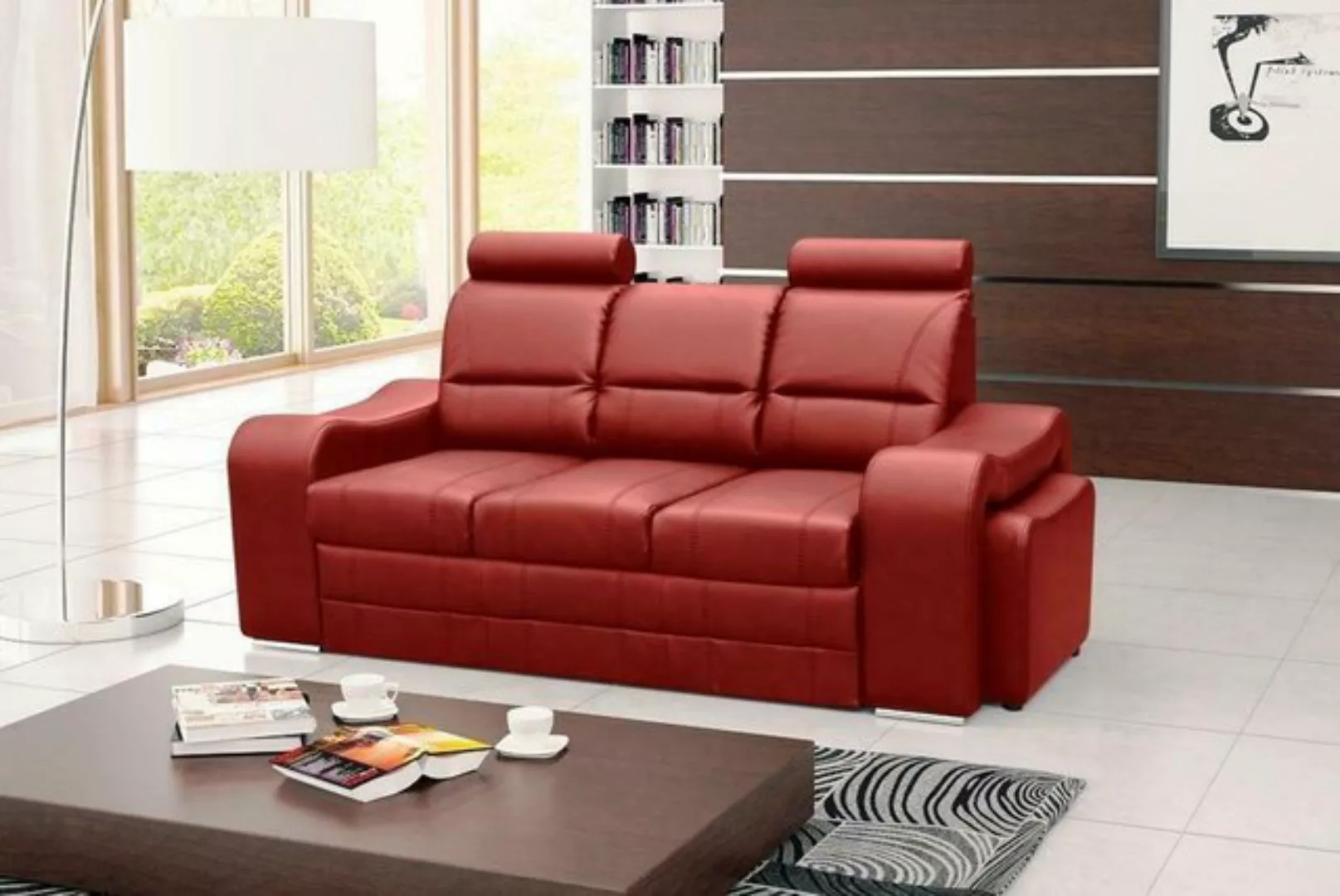 JVmoebel Sofa, 3 Sitzer Sofa Couch Polster Couchen Sofas 3 Sitzer mit Hocke günstig online kaufen