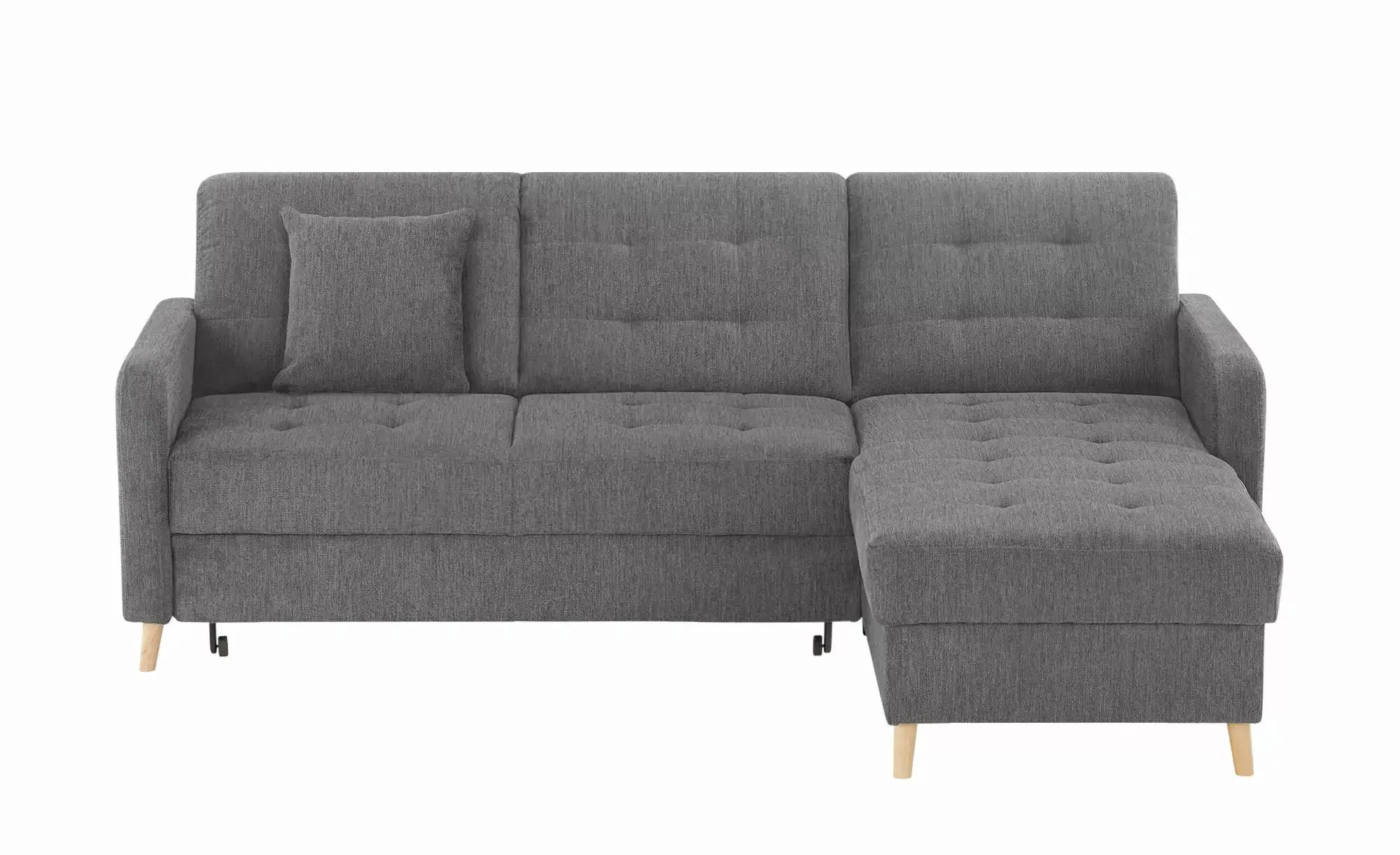 Ecksofa mit Schlaffunktion Venus ¦ grau ¦ Maße (cm): B: 222 H: 87 T: 162.0 günstig online kaufen