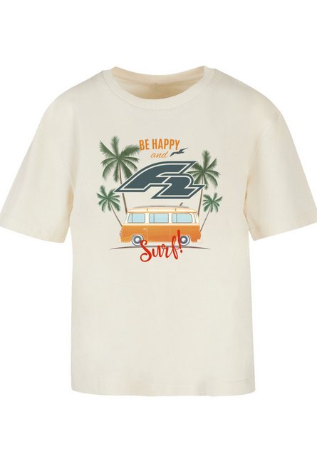 F2 T-Shirt F2 Be Happy And Surf Bulli Sommer Sommer, Surfer, Sport günstig online kaufen