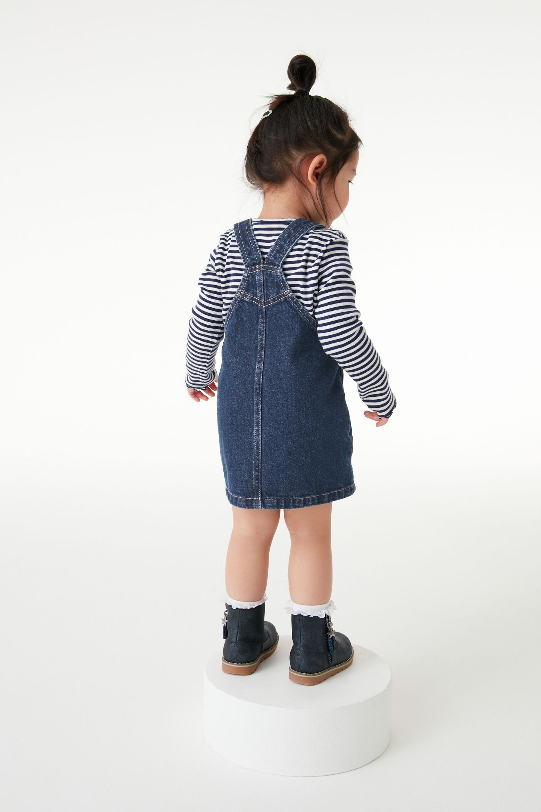 Next Latzkleid Trägerkleid aus Denim (1-tlg) günstig online kaufen