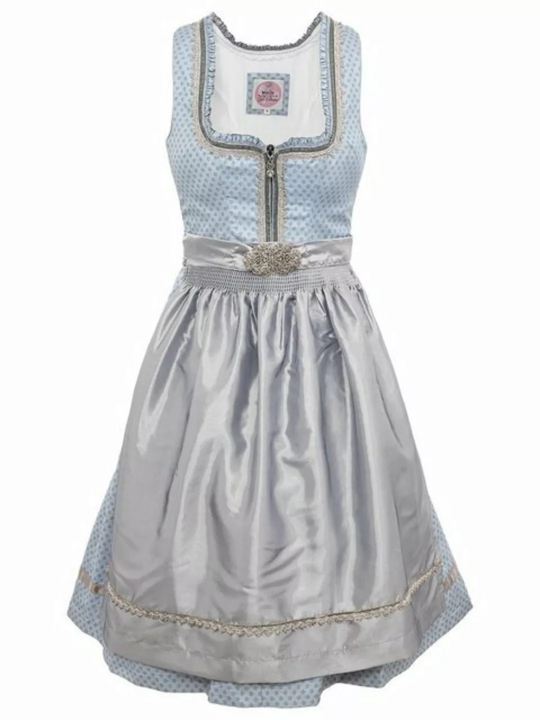 MarJo Trachtenkleid Midi Dirndl 2tlg. 65cm KIMBA eisblau silber günstig online kaufen