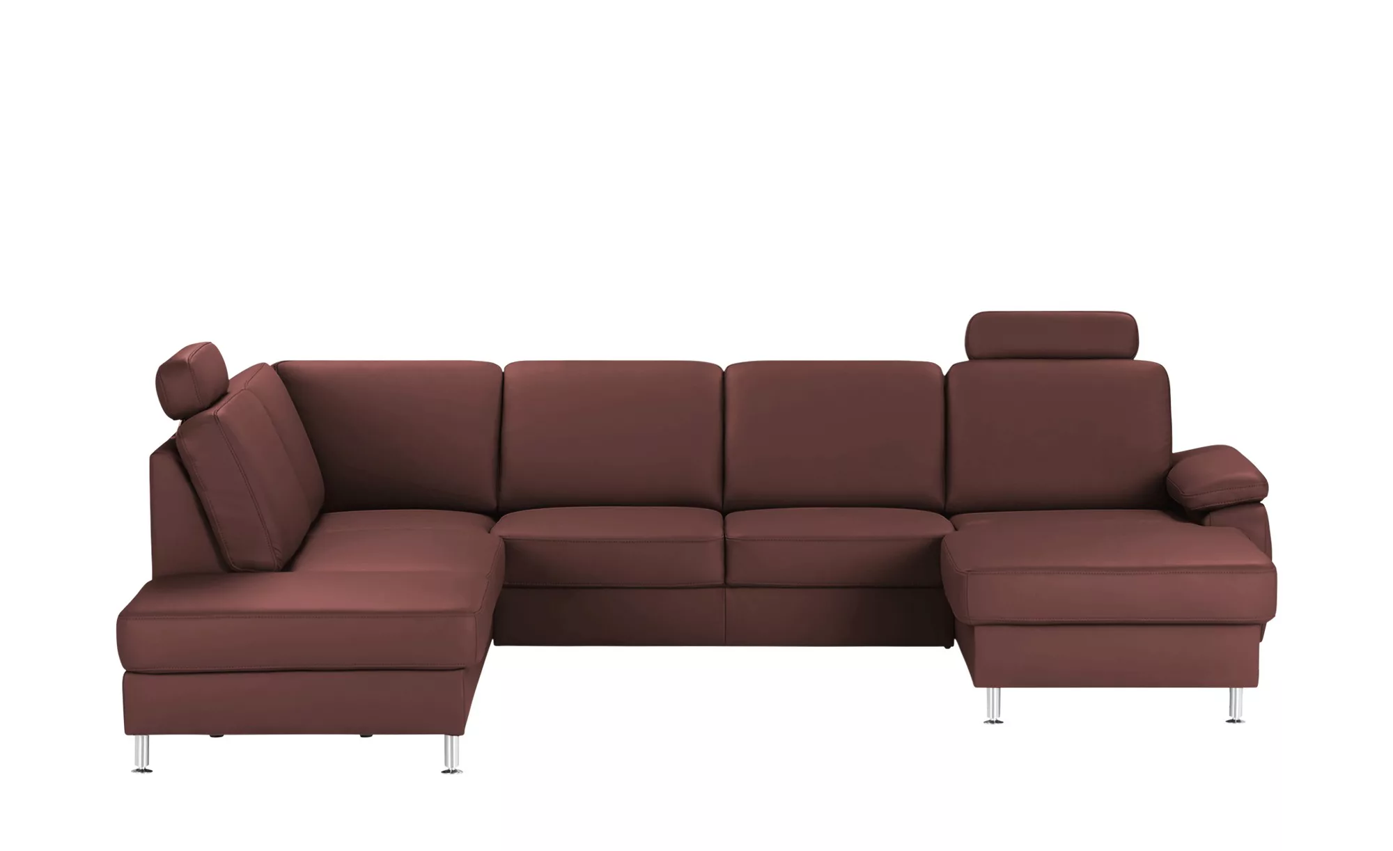 meinSofa Wohnlandschaft  Kathi - rot - 86 cm - Polstermöbel > Sofas > Leder günstig online kaufen