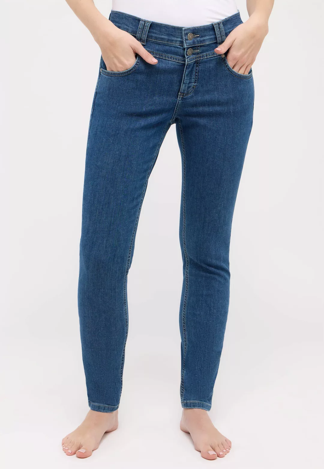 ANGELS Slim-fit-Jeans "SKINNY BUTTON" günstig online kaufen