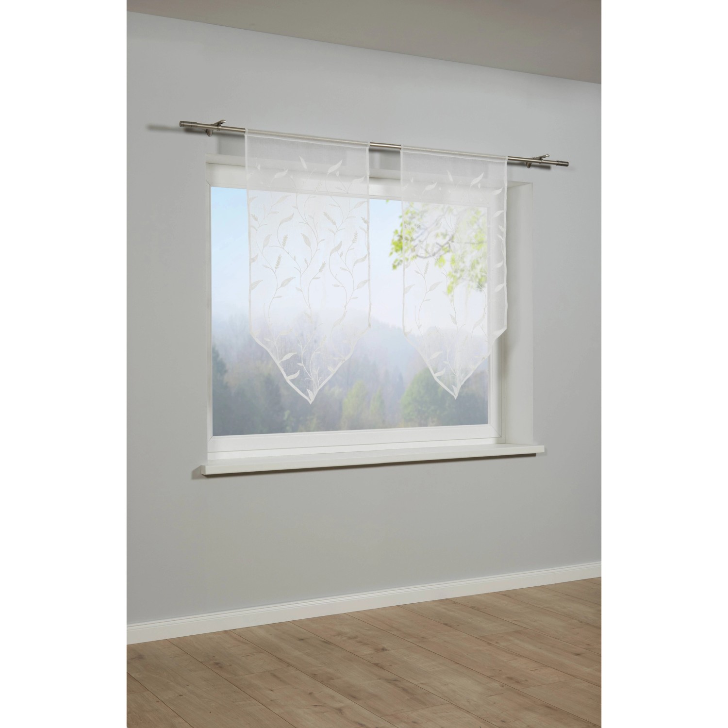 Bennetti Spitzenpanneaux Dolly-Voile Stickerei Ranke Natur 60 x 120 cm günstig online kaufen