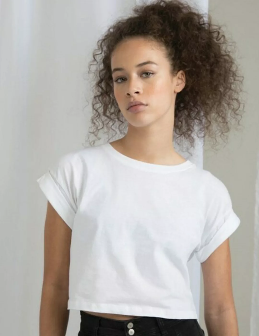 Damen T-shirt Cropped Bauchfrei Kurz günstig online kaufen