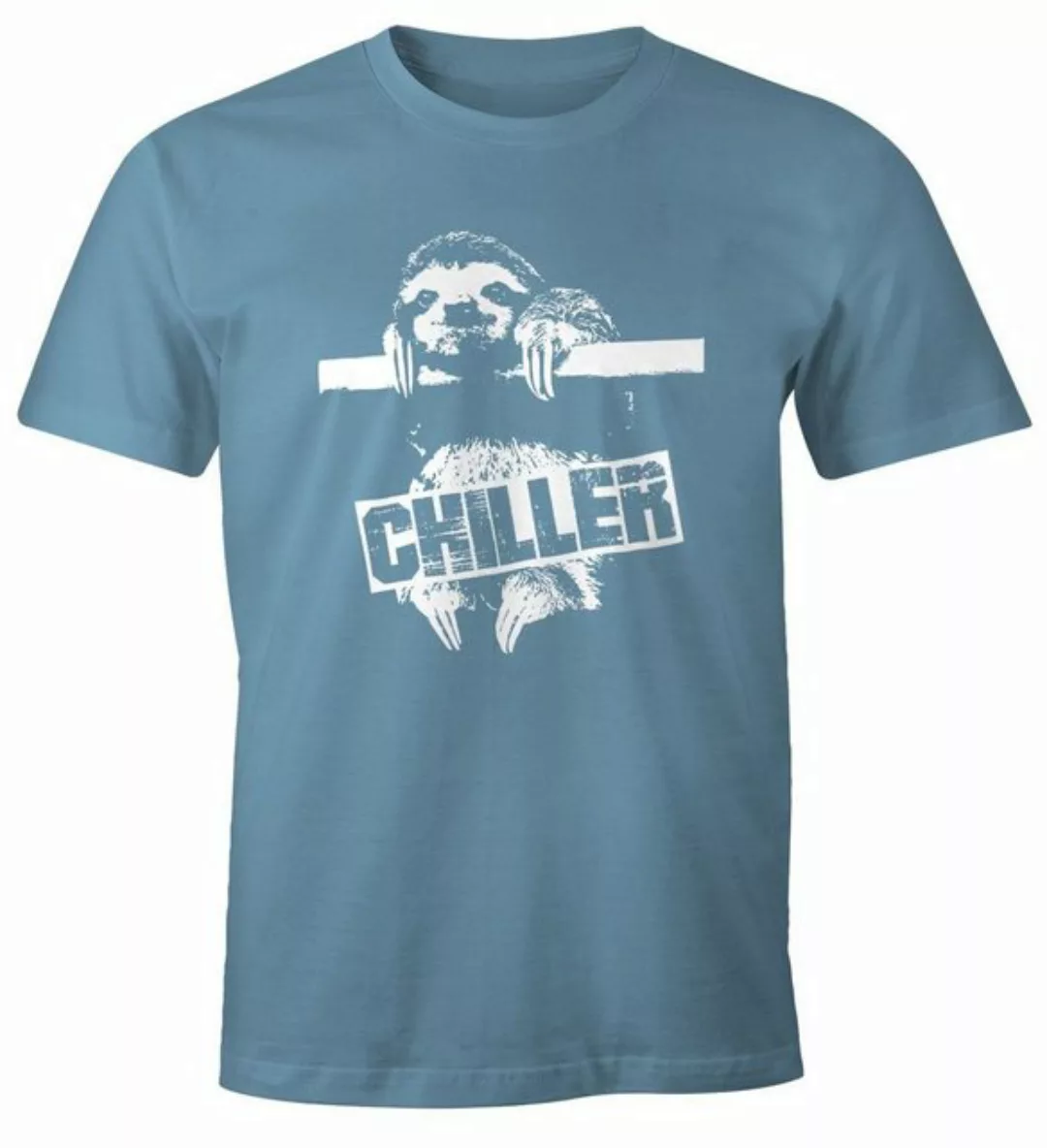 MoonWorks Print-Shirt Lustiges Herren T-Shirt Faultier Born Chiller Sloth F günstig online kaufen