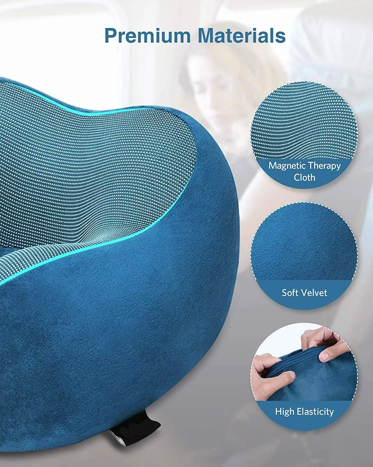 zggzerg Nackenstützkissen Reise Nackenkissen, Memory Foam günstig online kaufen