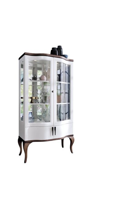 Xlmoebel Vitrine Traditioneller Wohnzimmerschrank mit Vitrine und Regal (1- günstig online kaufen