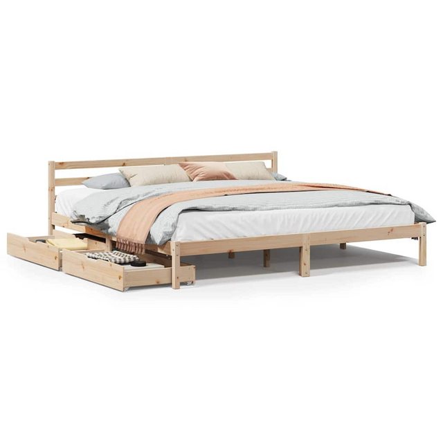 vidaXL Bett, Massivholzbett ohne Matratze 180x200 Kiefernholz günstig online kaufen