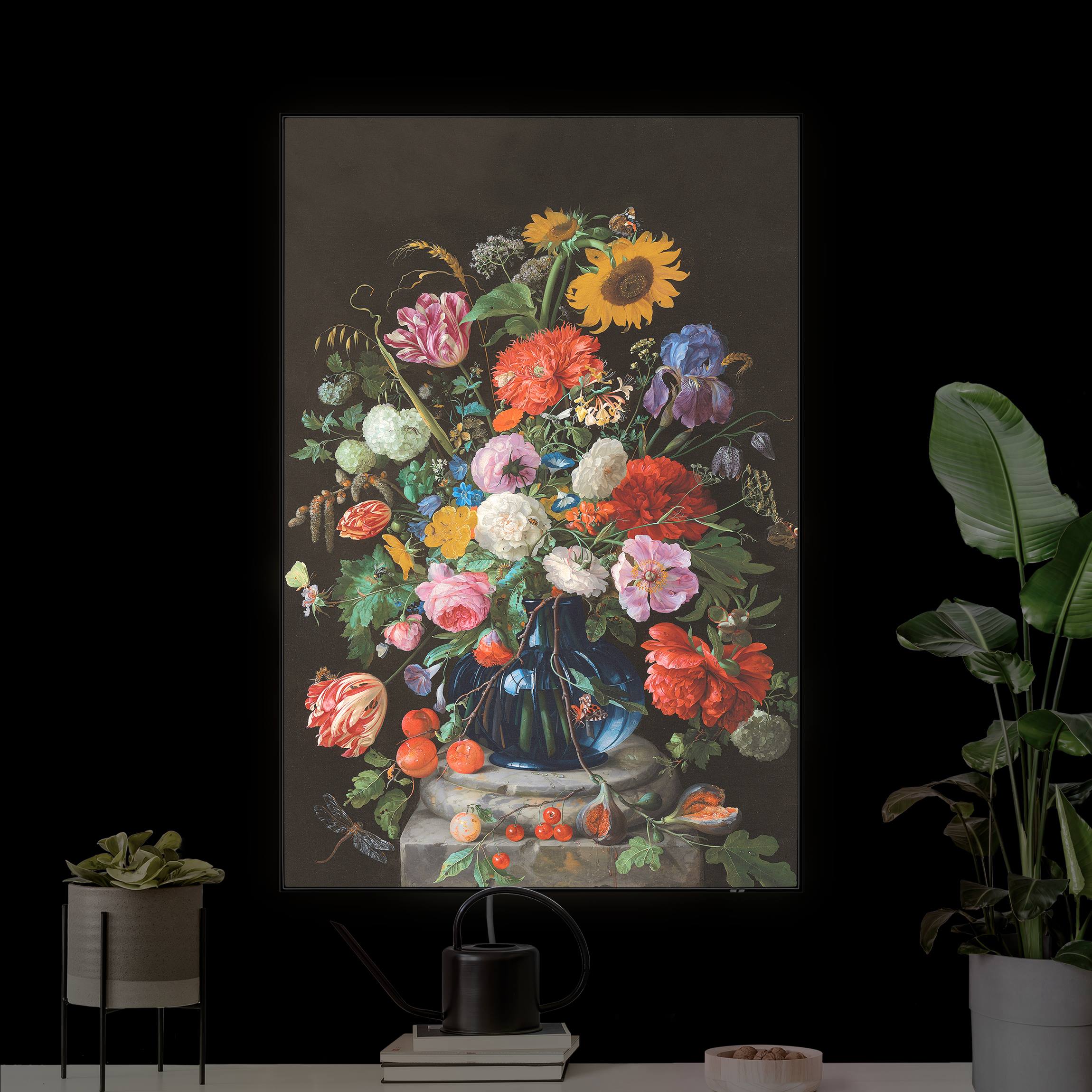 LED-Wechselbild Jan Davidsz de Heem - Glasvase mit Blumen günstig online kaufen