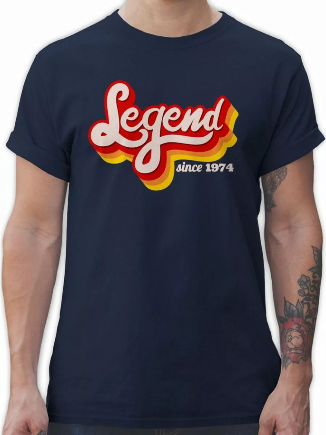 Shirtracer T-Shirt Legend since 1974 Retro Fünfzig 50. Geburtstag günstig online kaufen