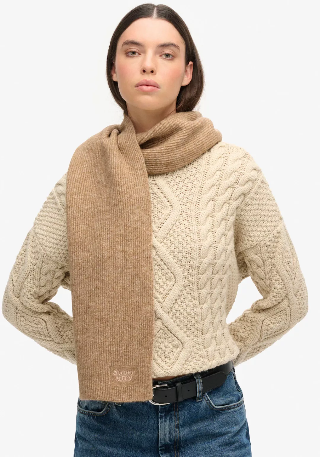 Superdry Strickschal "SOFT RIB KNIT SCARF" günstig online kaufen