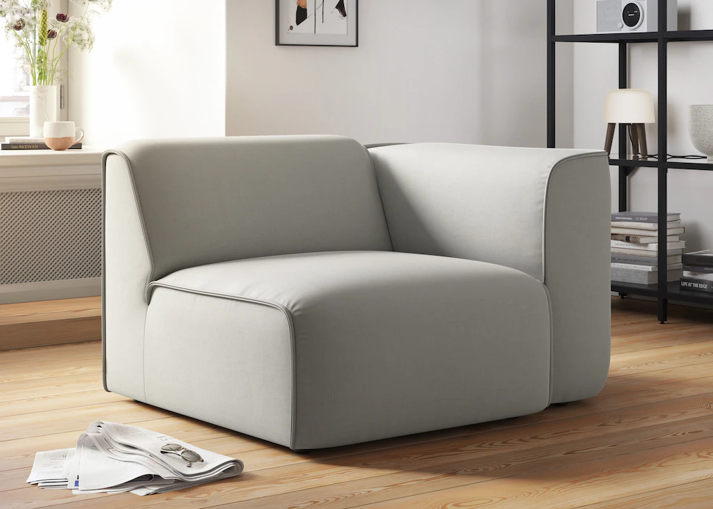 RAUM.ID Sessel "Merid Sofa-Eckelement, Maße B/T/H: 109/97/46 cm", als Modul günstig online kaufen
