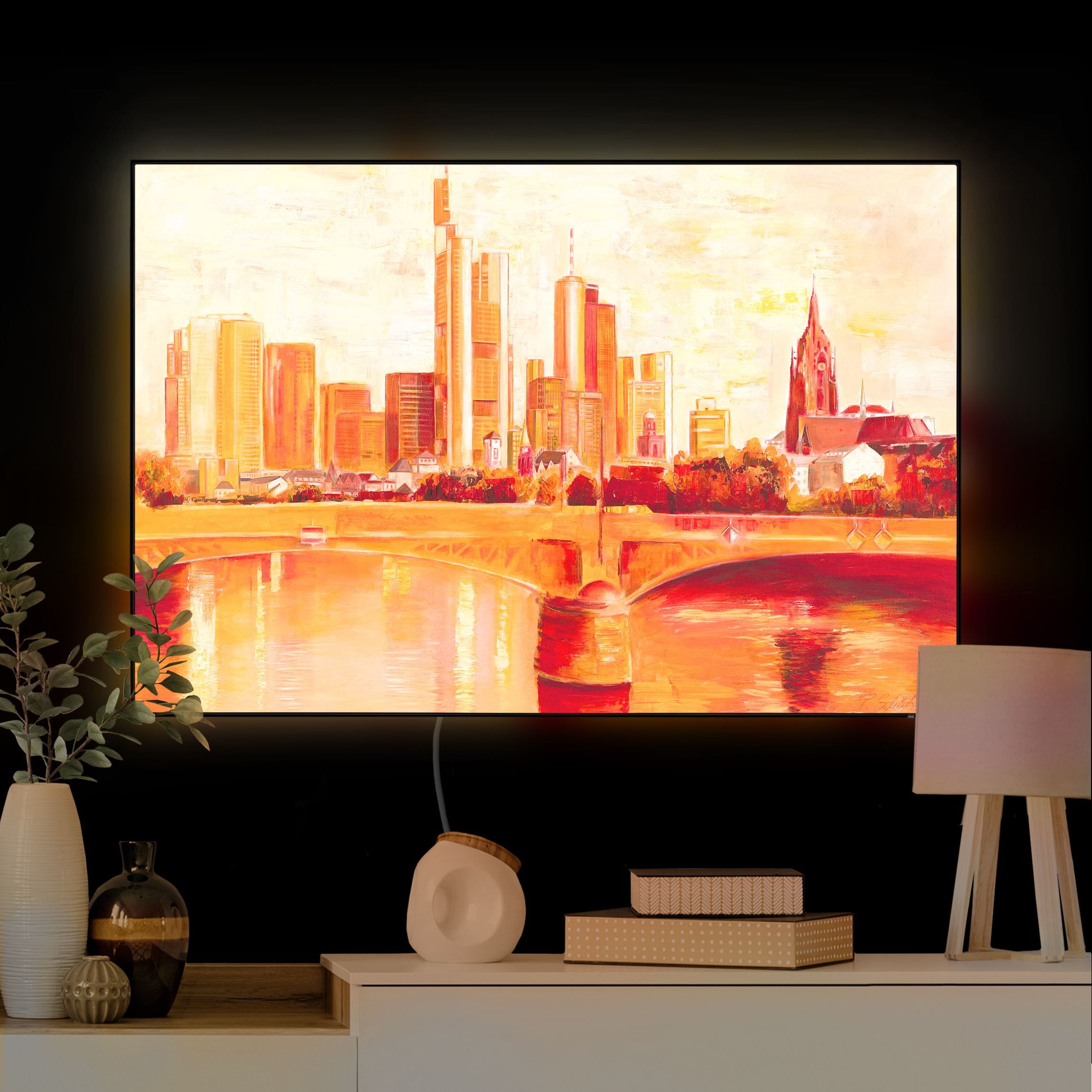 LED-Wechselbild Skyline Frankfurt günstig online kaufen