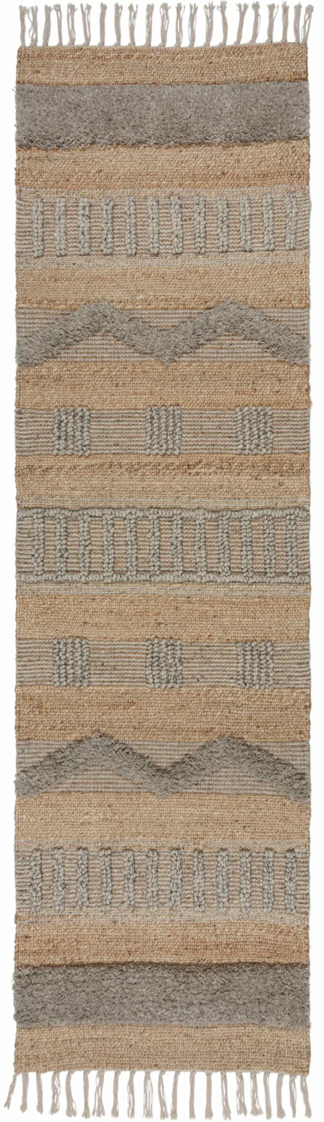 FLAIR RUGS Läufer »Medina«, rechteckig, Boho-Look, aus Naturfasern wie Woll günstig online kaufen