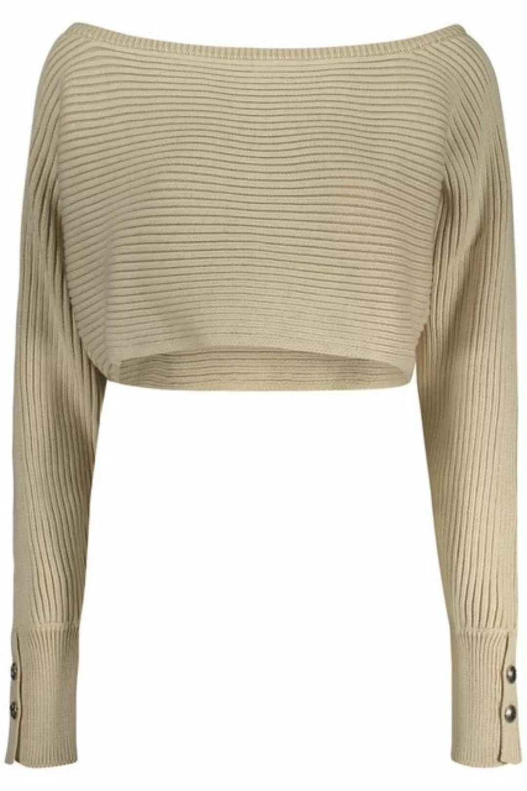 GUESS JEANS Strickpullover Eleganter Beiger Damenpullover – Langarm mit Kon günstig online kaufen