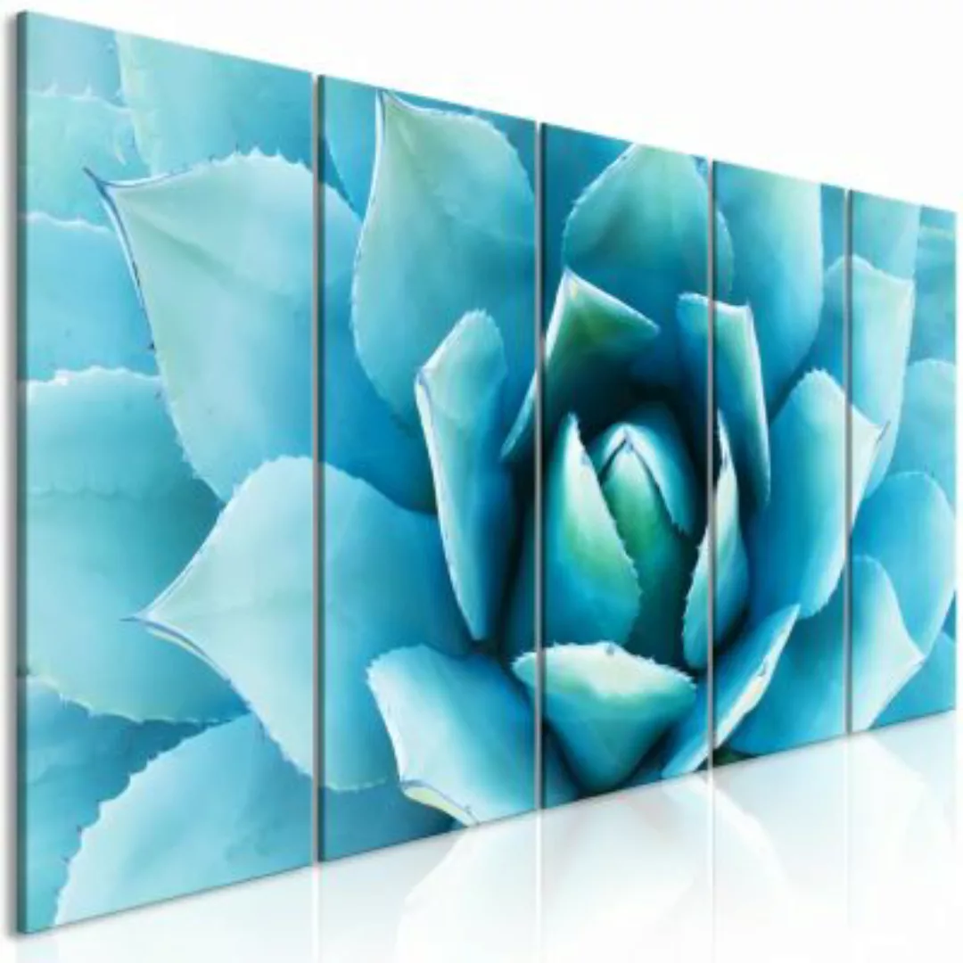 artgeist Wandbild Agave (5 Parts) Narrow Blue grün/blau Gr. 200 x 80 günstig online kaufen