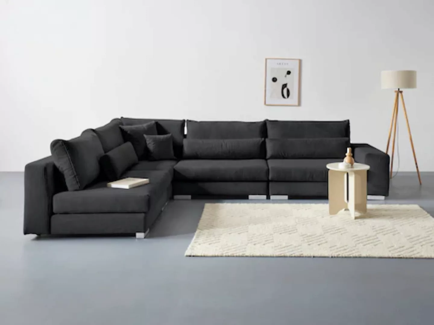 Home affaire Ecksofa »Vasco L-Form«, inkl. 10-teiligen Kissen-Set günstig online kaufen