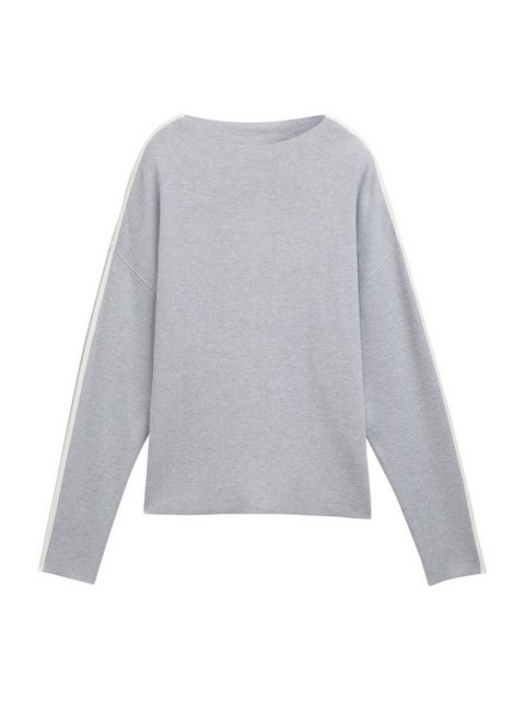 TOM TAILOR Denim Strickpullover (1-tlg) Seitenstreifen günstig online kaufen