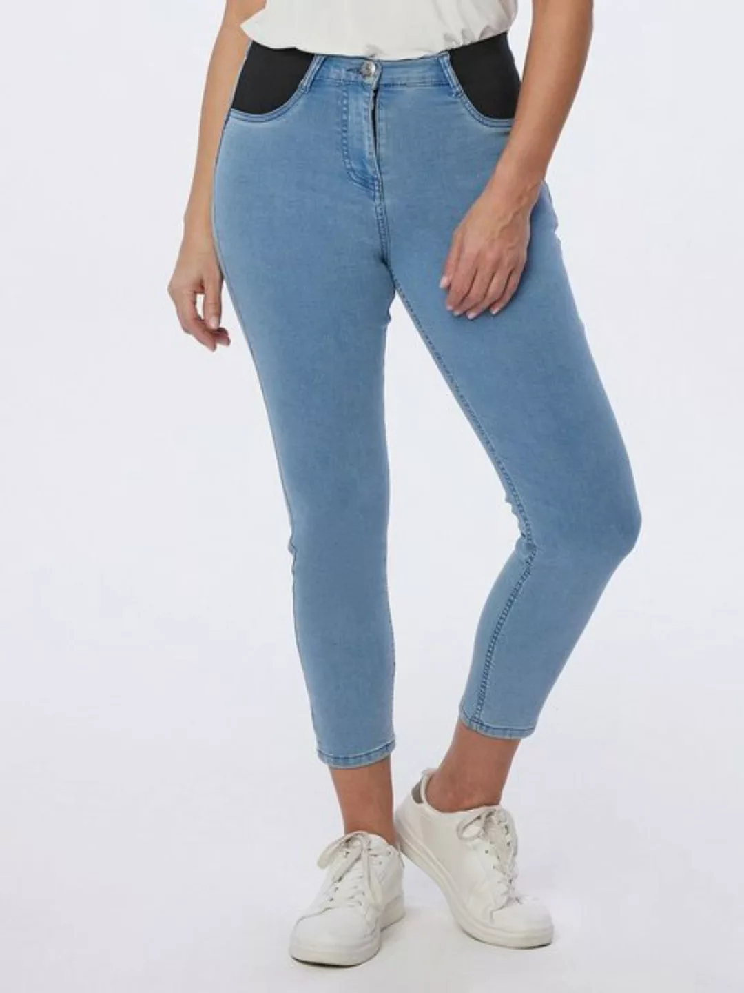Christian Materne Skinny-fit-Jeans Denim-Hose figurbetont mit Komfortbündch günstig online kaufen