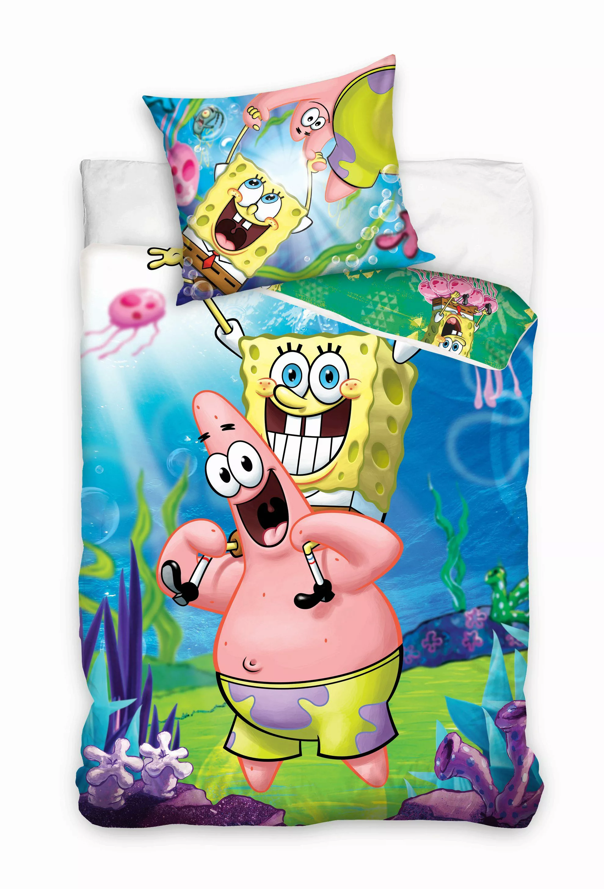 Sponge Bob Bettwäsche SpongeBob Schwammkopf Kinderbettwäsche günstig online kaufen