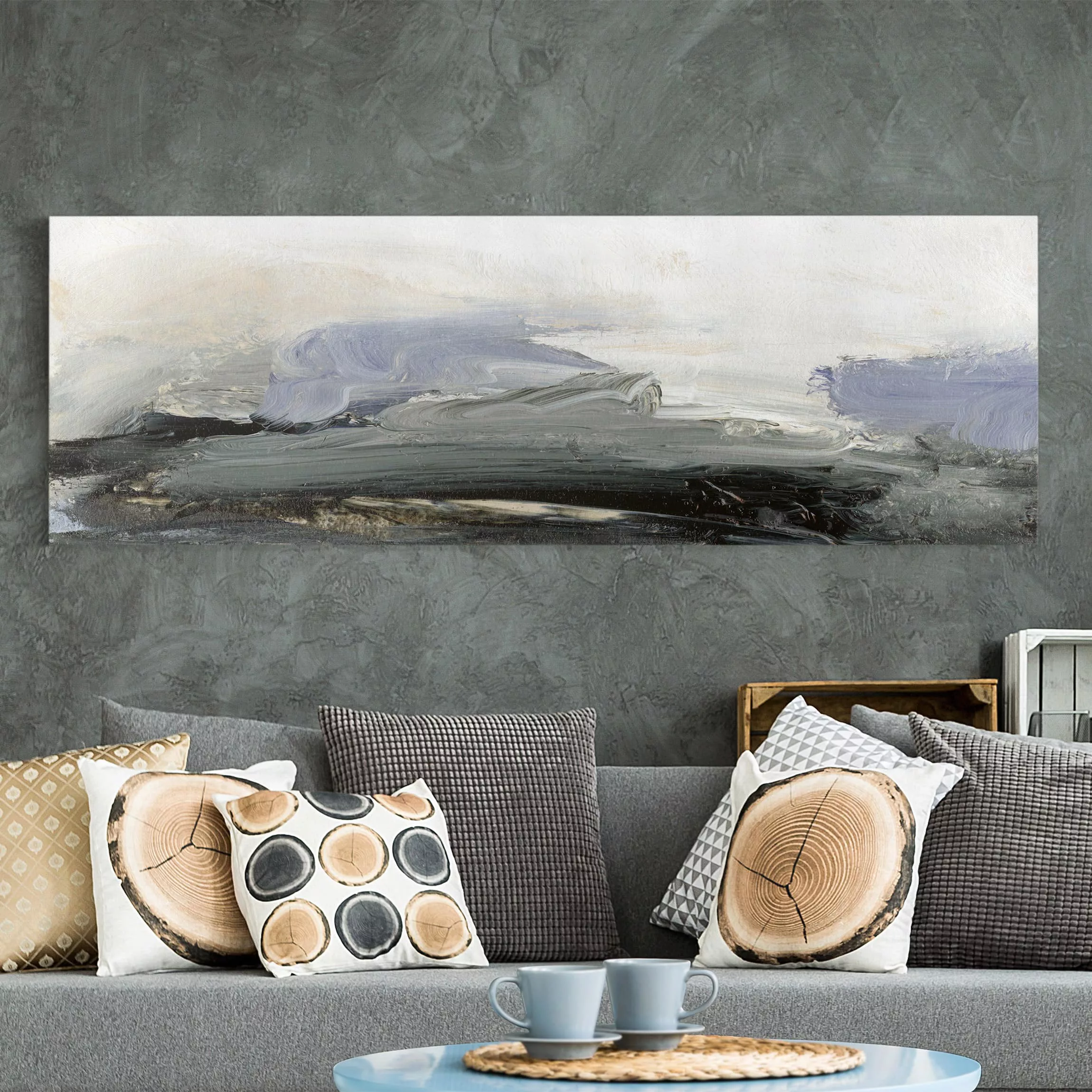 Leinwandbild Abstrakt - Panorama Horizont bei Tagesanbruch günstig online kaufen