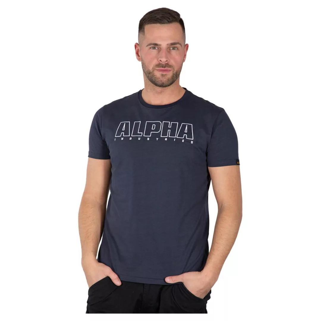Alpha Industries Embroidery Heavy Kurzärmeliges T-shirt 2XL Rep.Blue günstig online kaufen
