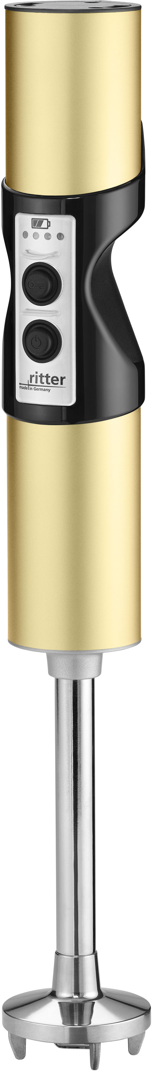 ritter Akku-Stabmixer »stilo 7 Plus Trendfarbe Gold«, 120 W, mit 4 Aufsätze günstig online kaufen