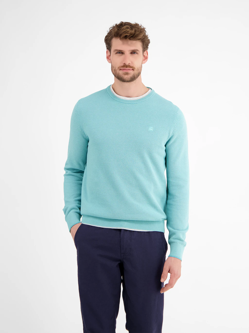 LERROS Strickpullover "LERROS Leichter Strickpullover, gerippt" günstig online kaufen