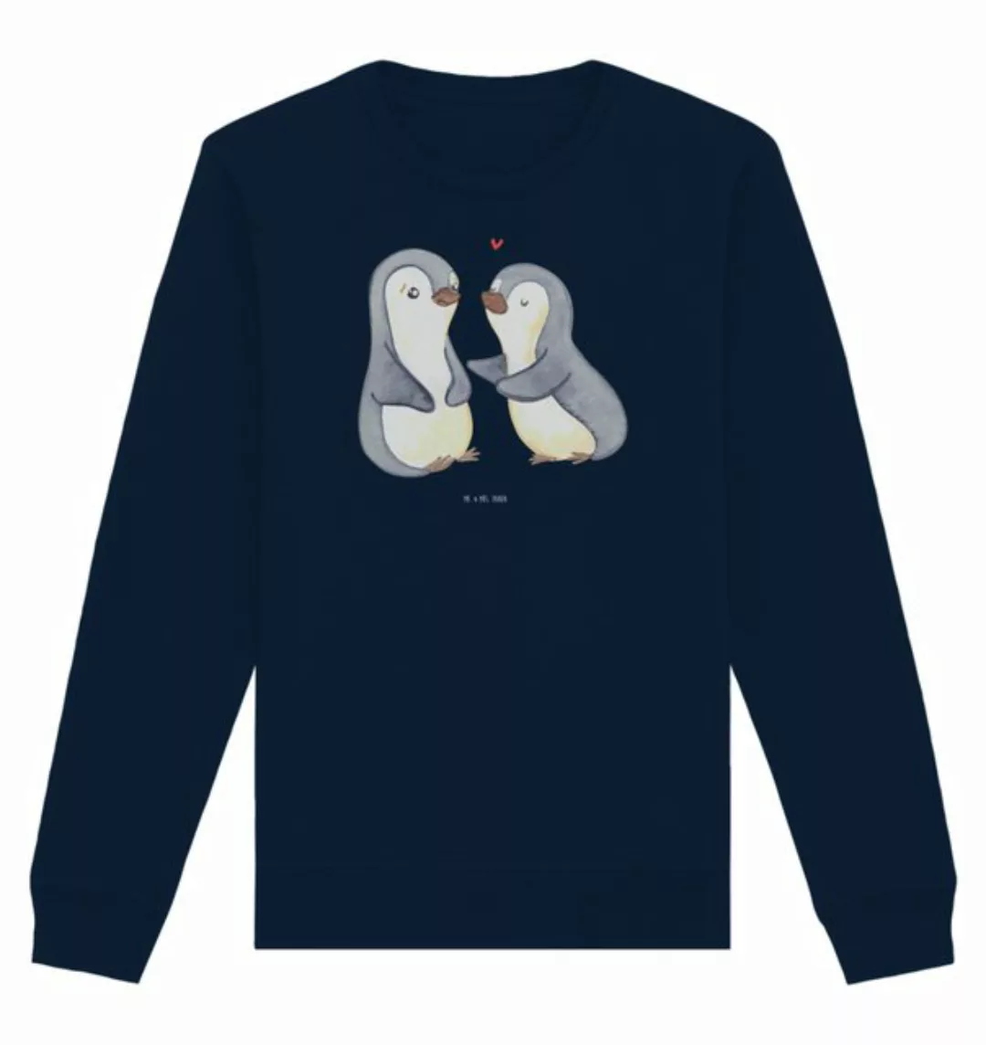 Mr. & Mrs. Panda Longpullover Größe L Pinguine trösten - French Navy - Gesc günstig online kaufen