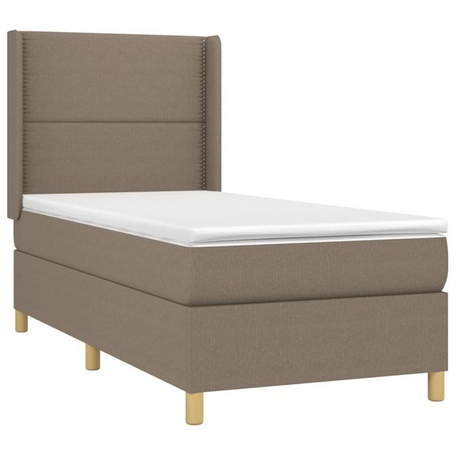 vidaXL Boxspringbett Boxspringbett mit Matratze LED Taupe 80x200 cm Stoff B günstig online kaufen