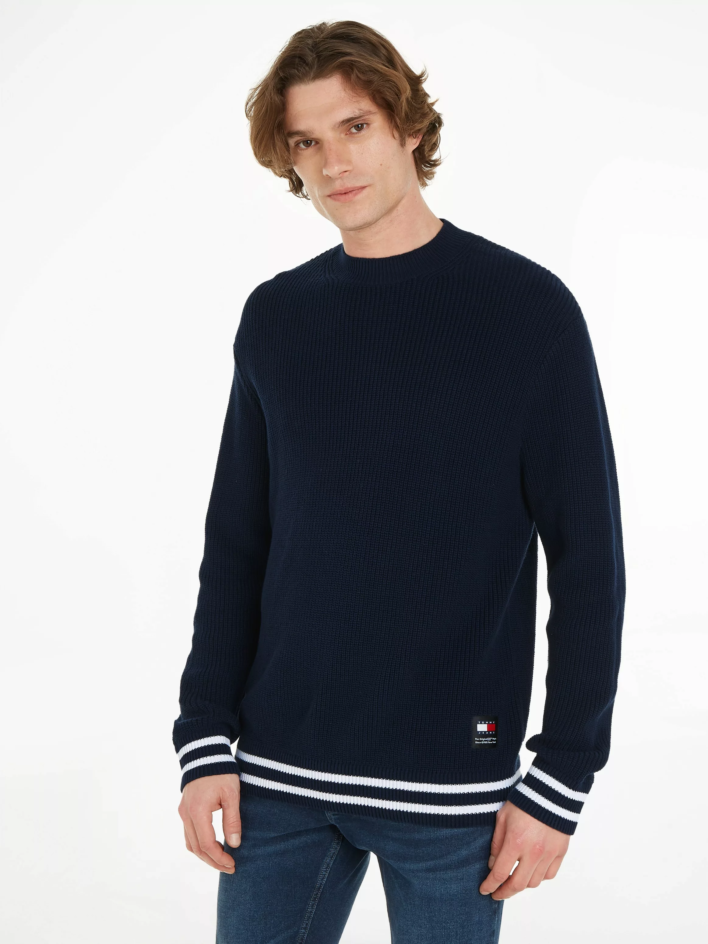 Tommy Jeans Strickpullover "TJM REG CONTRAST TIPPING SWEATER", mit Kontrast günstig online kaufen