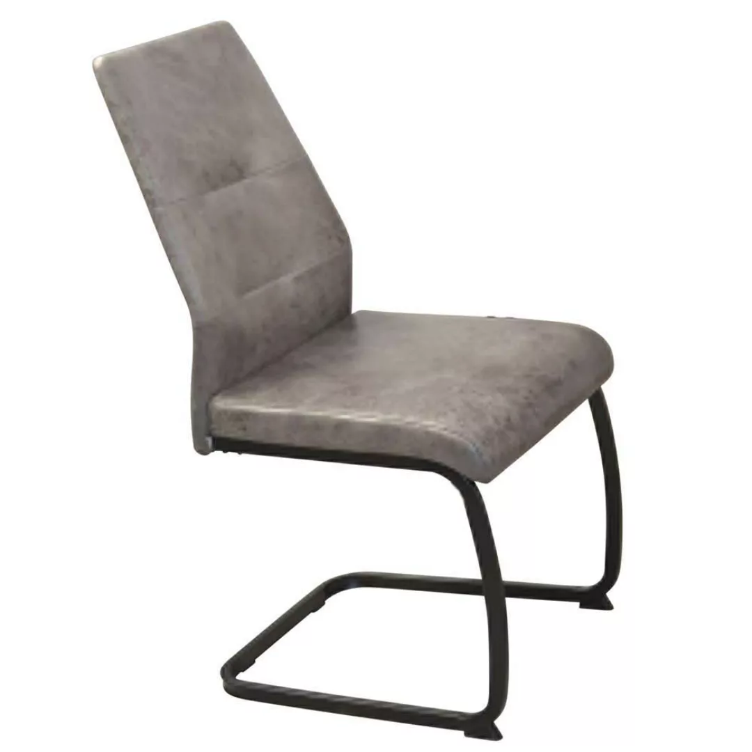 Swingstuhl Set in Grau Vintage und Schwarz 47 cm Sitzhöhe (4er Set) günstig online kaufen