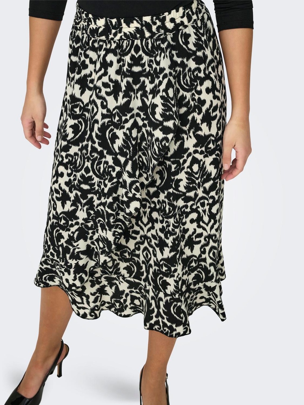 ONLY Wickelrock "ONLCARLY FLOUNCE LONG SKIRT" günstig online kaufen