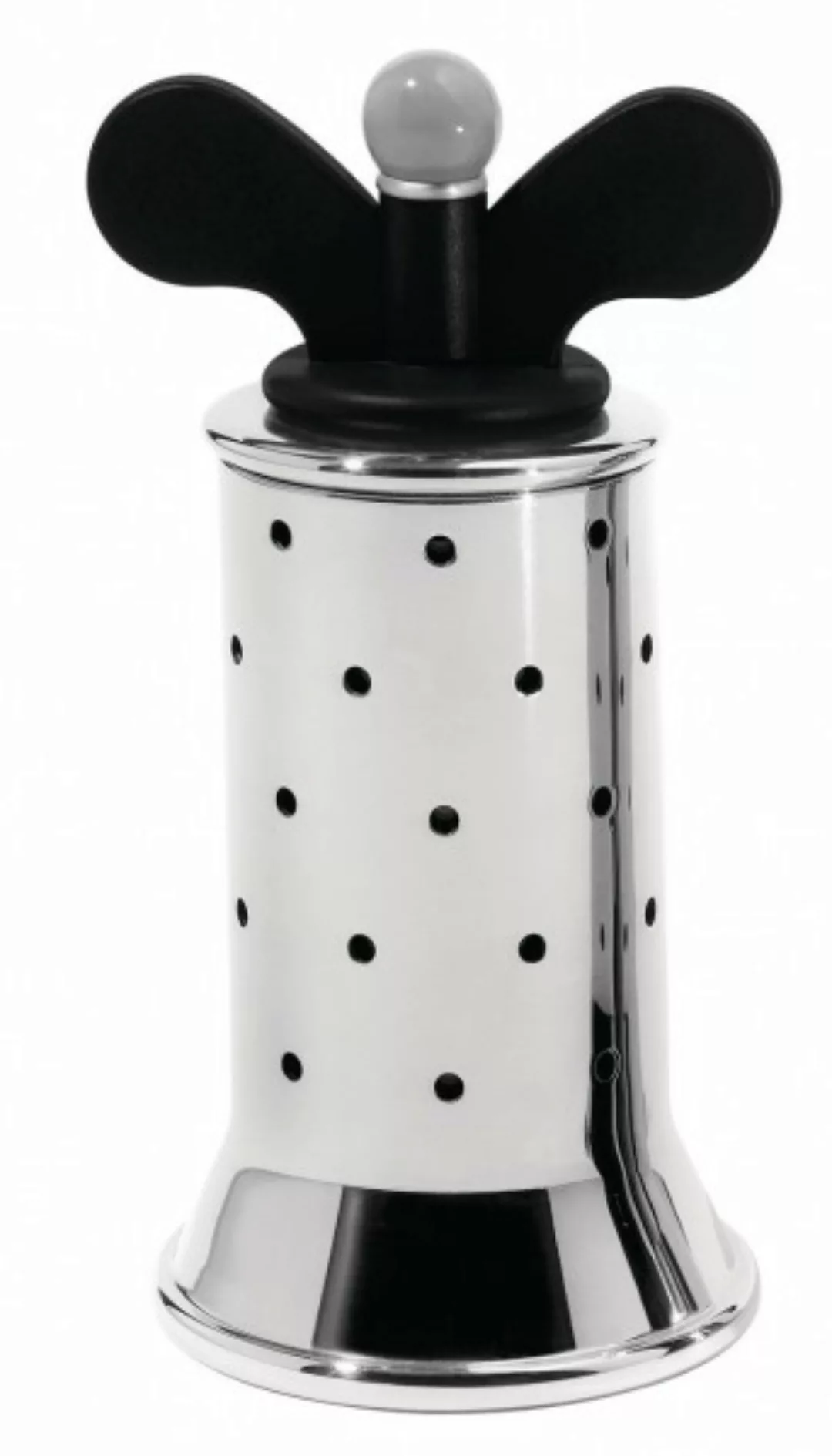 Alessi - 9098 Pfeffermühle - schwarz, edelstahl/glänzend poliert/H 13,2cm / günstig online kaufen