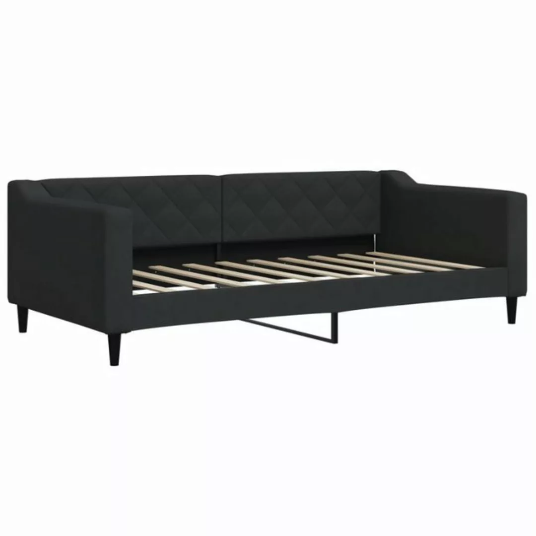 vidaXL Bett Tagesbett Schwarz 90x190 cm Stoff günstig online kaufen