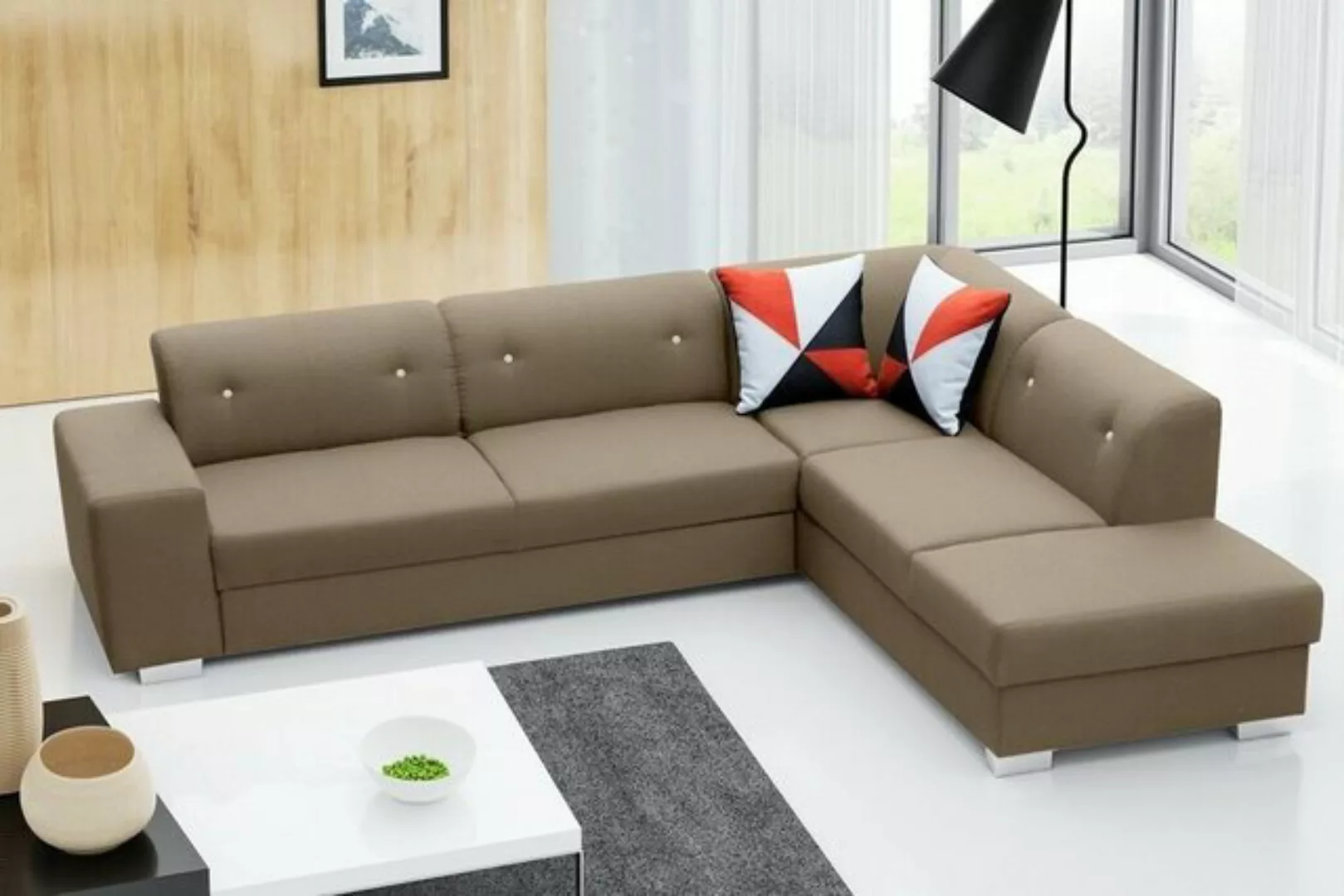 JVmoebel Ecksofa, Wohnlandschaft Ecksofa Sofas Bettkasten Polstersofa Couch günstig online kaufen