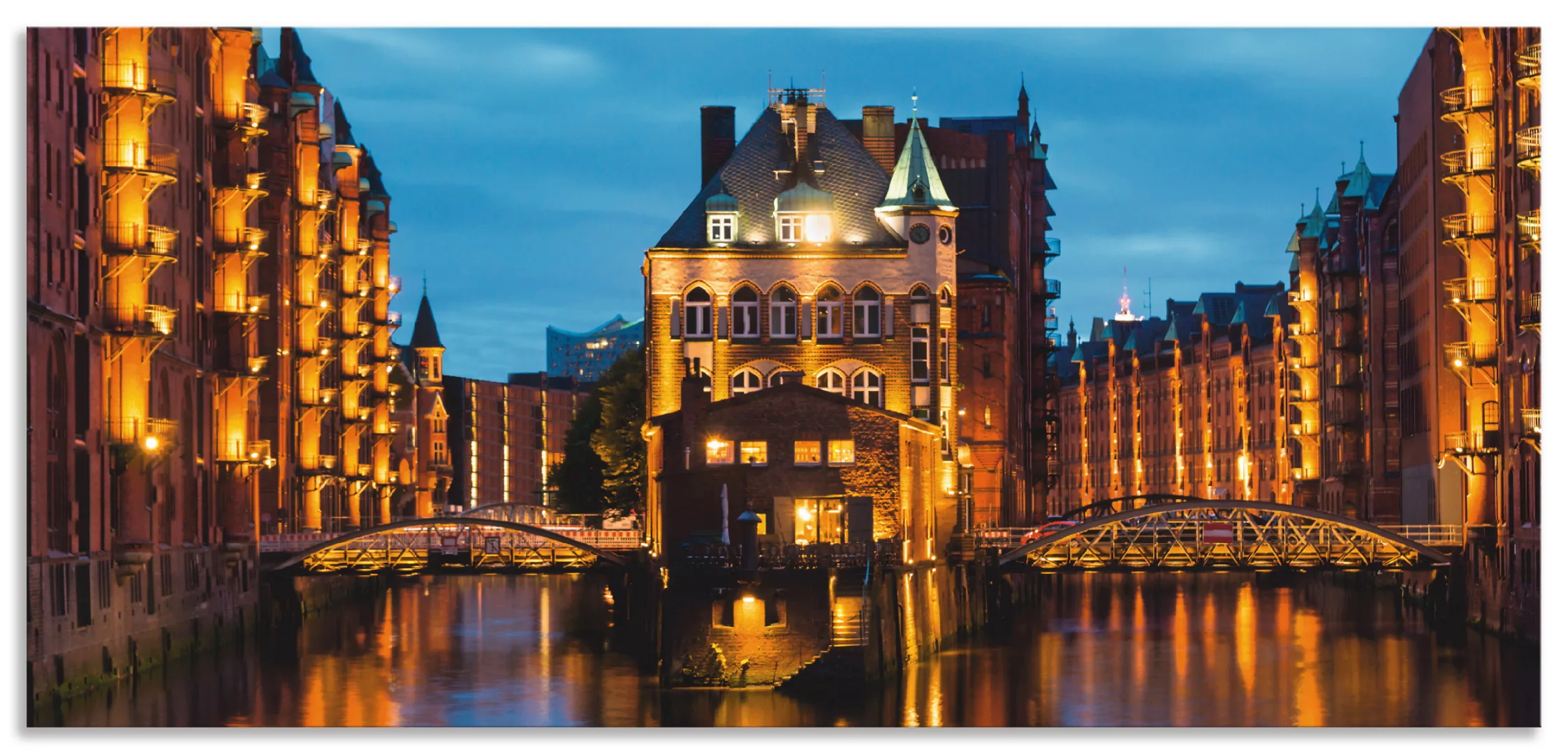 Artland Küchenrückwand »Teil der alten Speicherstadt in Hamburg«, (1 tlg.), günstig online kaufen