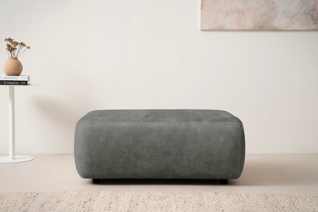 INOSIGN Polsterhocker "Torge, Hocker in Cord, Samtvelours oder Struktur", p günstig online kaufen