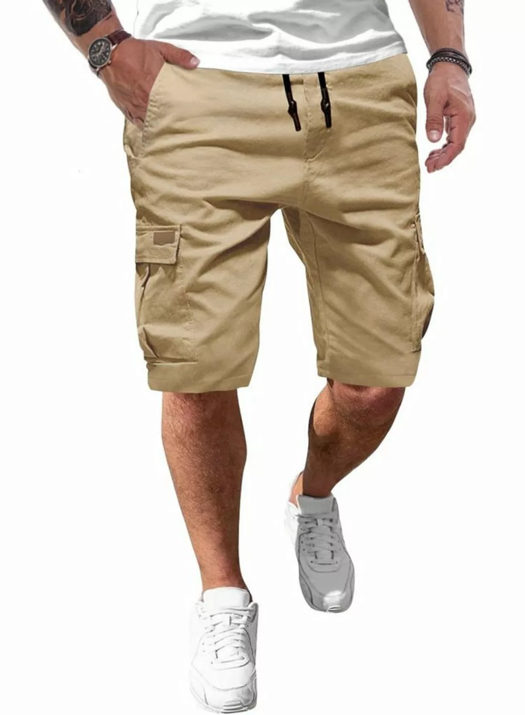 JMIERR Cargoshorts Kurze Hosen Herren Baumwolle Chinos Sommer Freizeithose günstig online kaufen