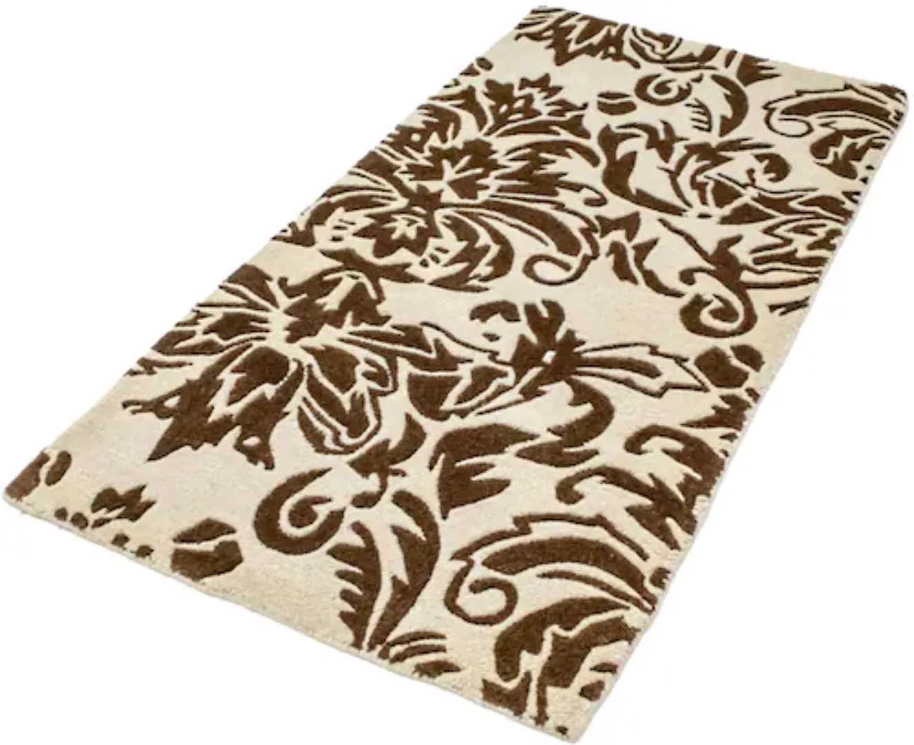morgenland Wollteppich »Gabbeh Teppich handgetuftet beige«, rechteckig, Kur günstig online kaufen