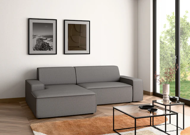 TRENDMANUFAKTUR Ecksofa »Graz, wahlweise mit Sitzvorschub und Bettkasten, L günstig online kaufen