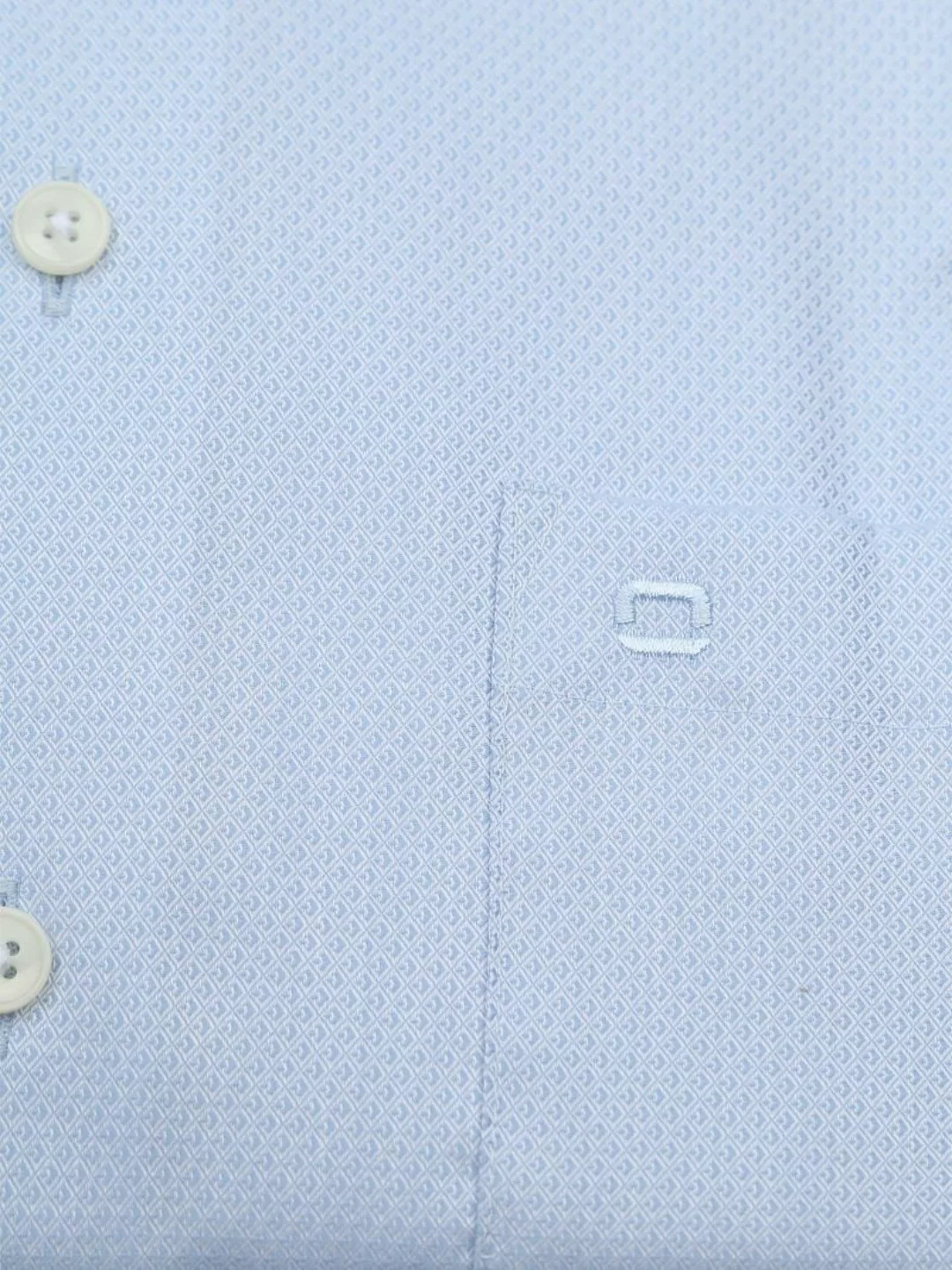 OLYMP Luxor Hemd Diamond Structure Hellblau - Größe 46 günstig online kaufen