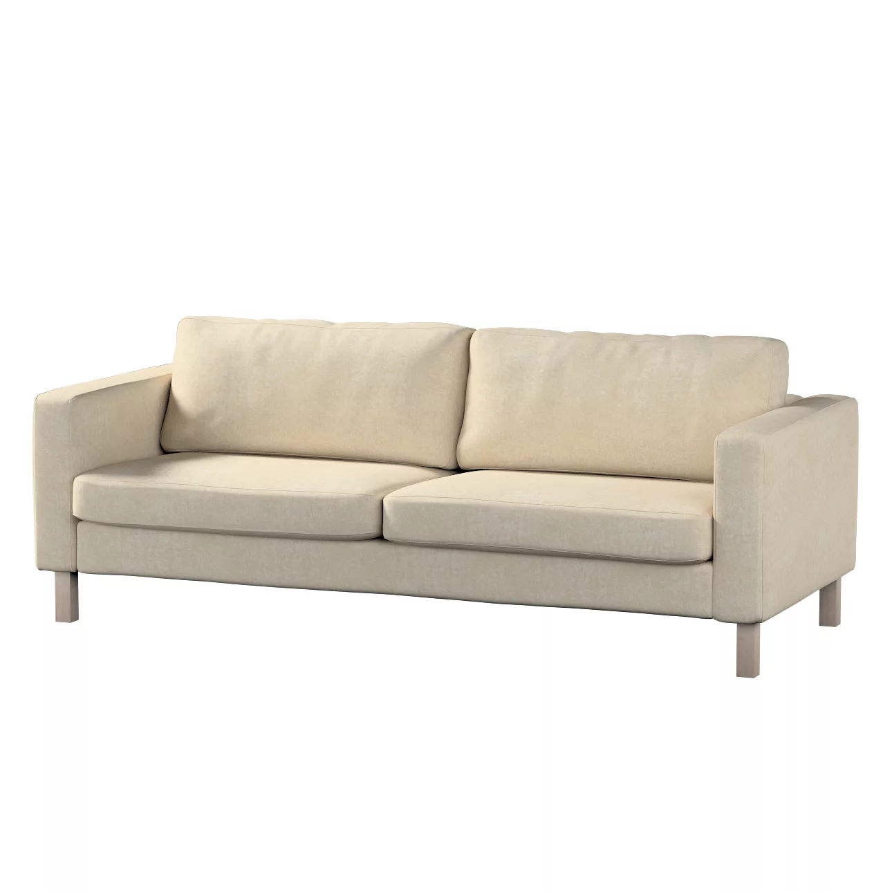 Bezug für Karlstad 3-Sitzer Sofa nicht ausklappbar, kurz, grau-beige, Bezug günstig online kaufen