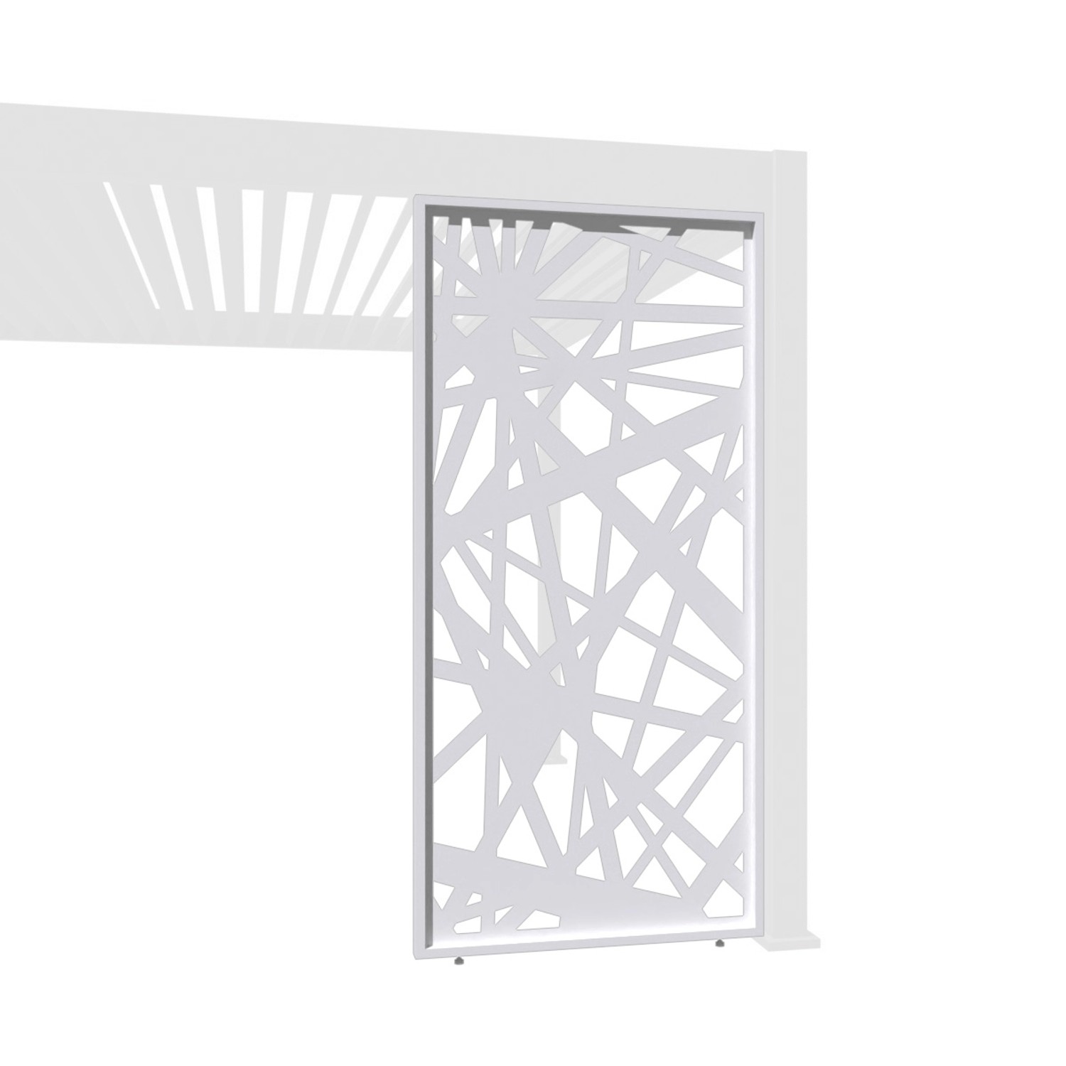 Weide Dekorative Aluminium Wand für Weide Pergola 0,93m abstraktes Design i günstig online kaufen