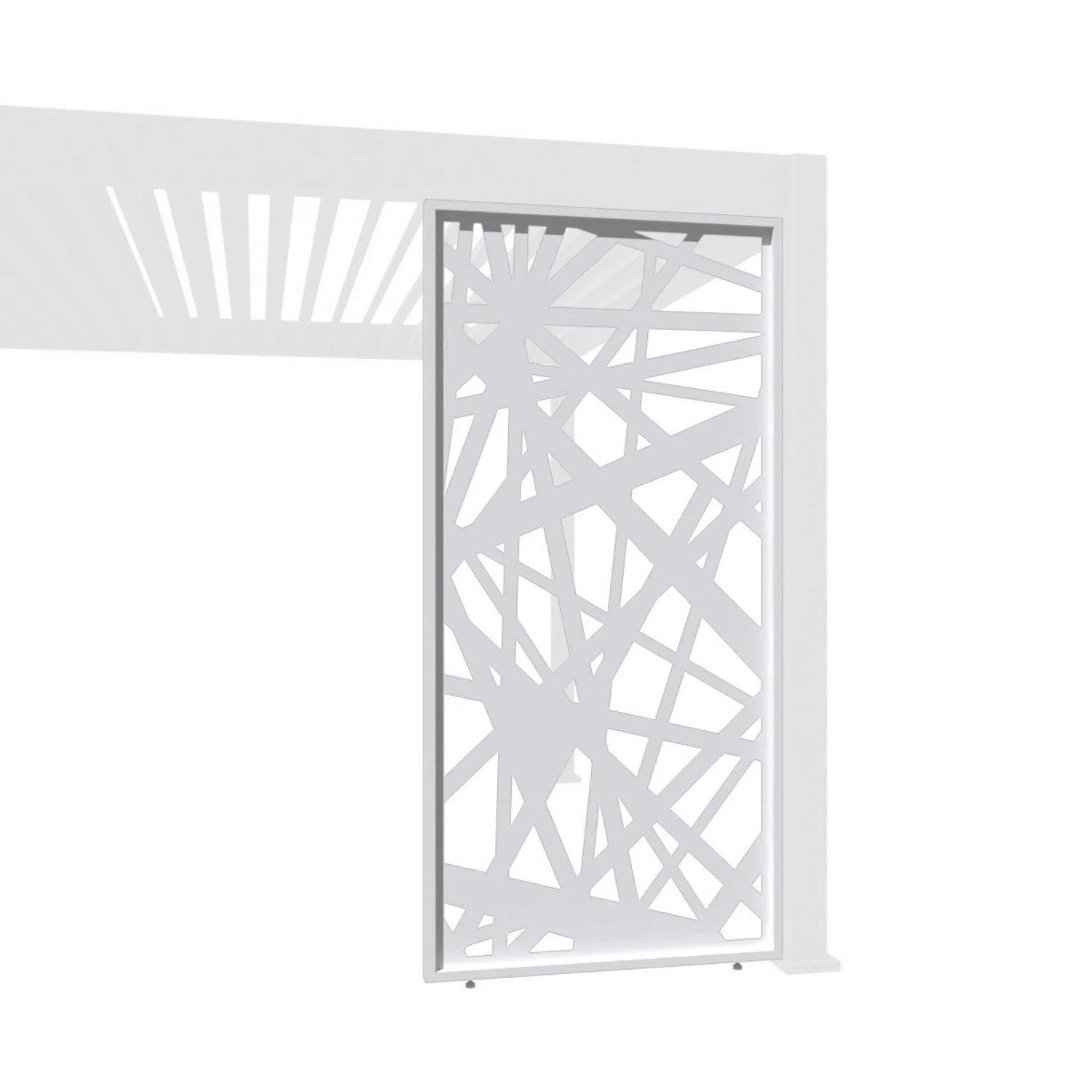 Weide Dekorative Aluminium Wand für Weide Pergola 0,93m abstraktes Design i günstig online kaufen