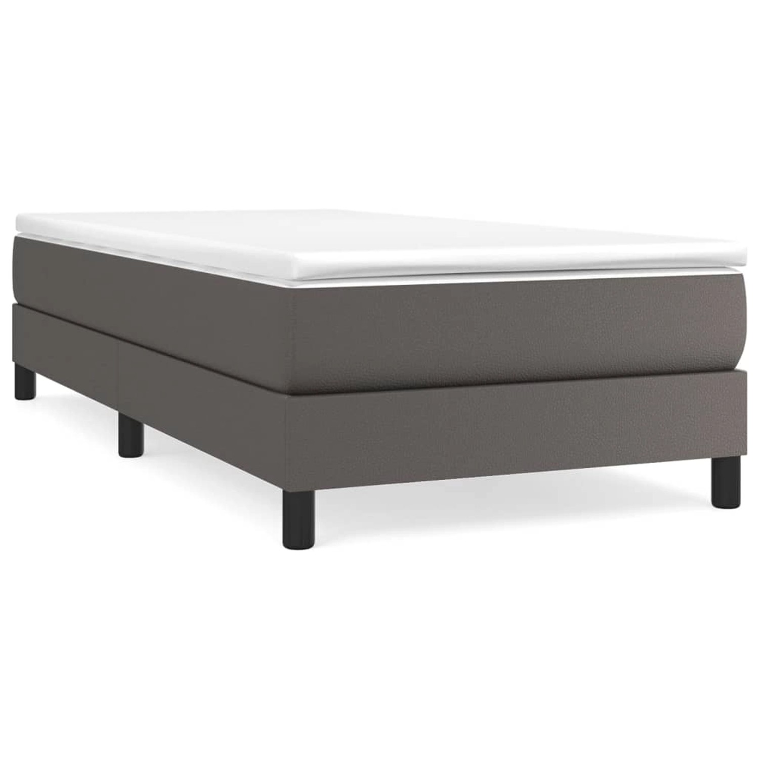 vidaXL Boxspringbett Grau 90x200 cm Kunstleder1393302 günstig online kaufen