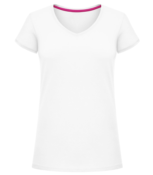 Frauen T-Shirt V-Ausschnitt günstig online kaufen