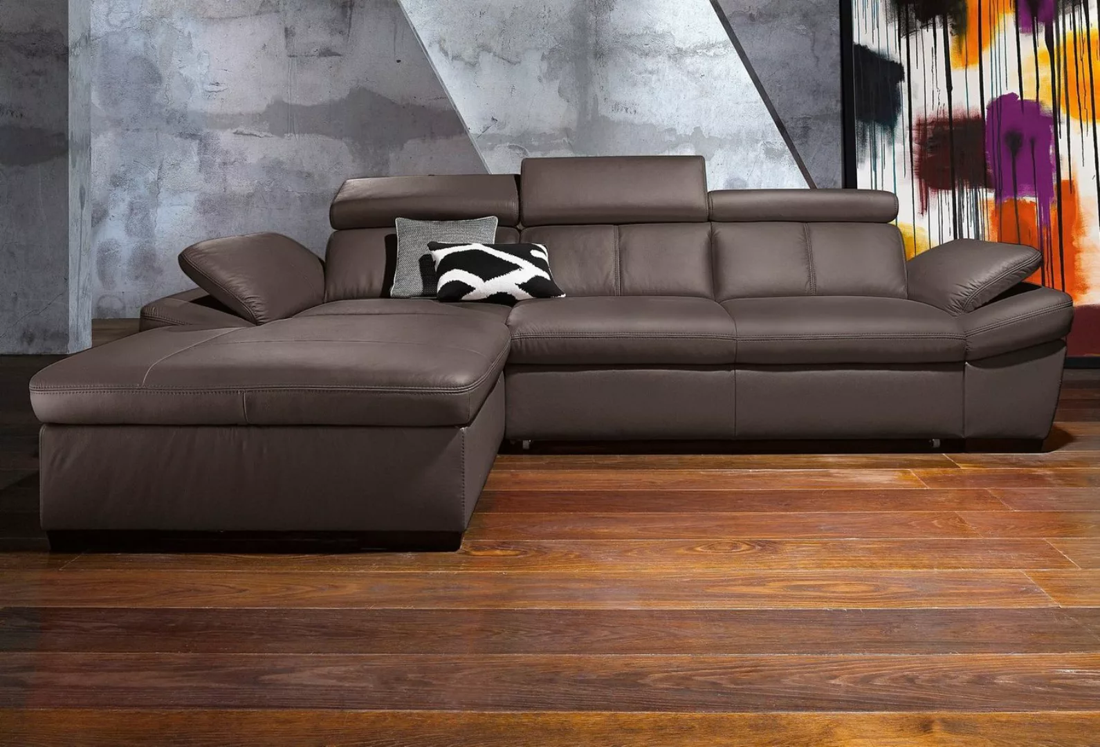 exxpo - sofa fashion Ecksofa Salerno, inklusive Kopfteil- und Armteilverste günstig online kaufen
